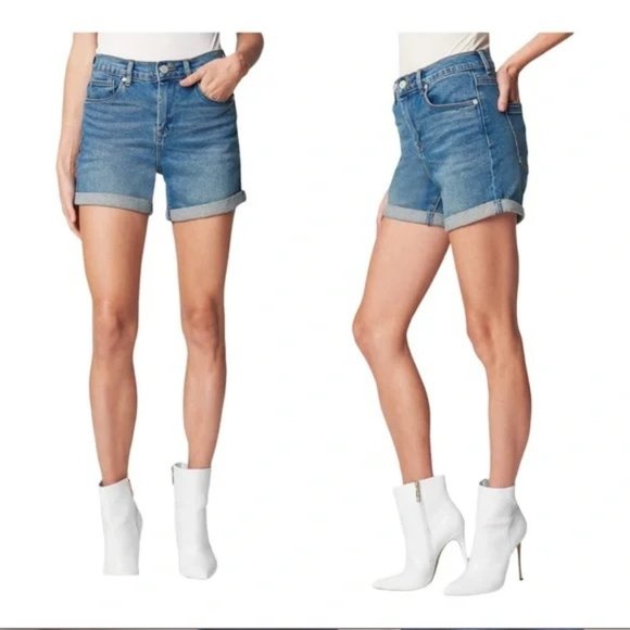 Blank NYC Pants - Blank NYC "The Perry" Denim Cuffed Mom Shorts